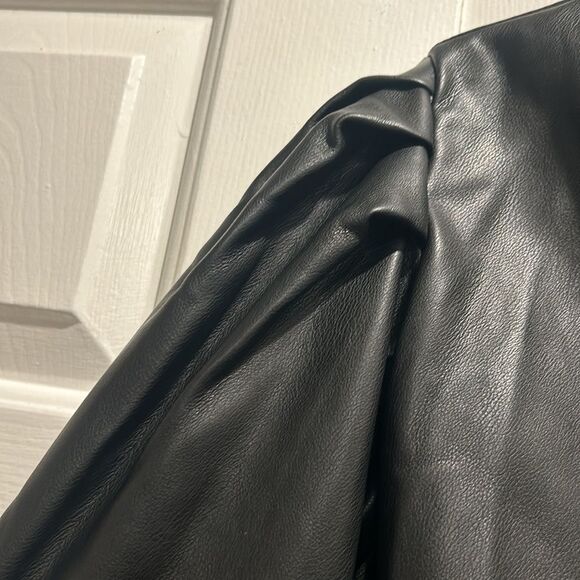 FBZ Black Faux Leather Jacket, Girls Size Large - Picture 5 of 12